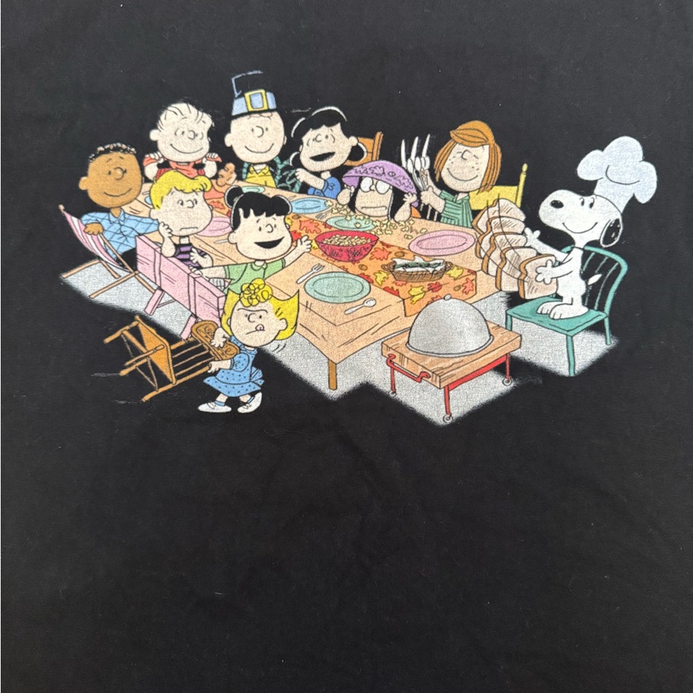 Peanuts thanksgiving Gildan black t shirt